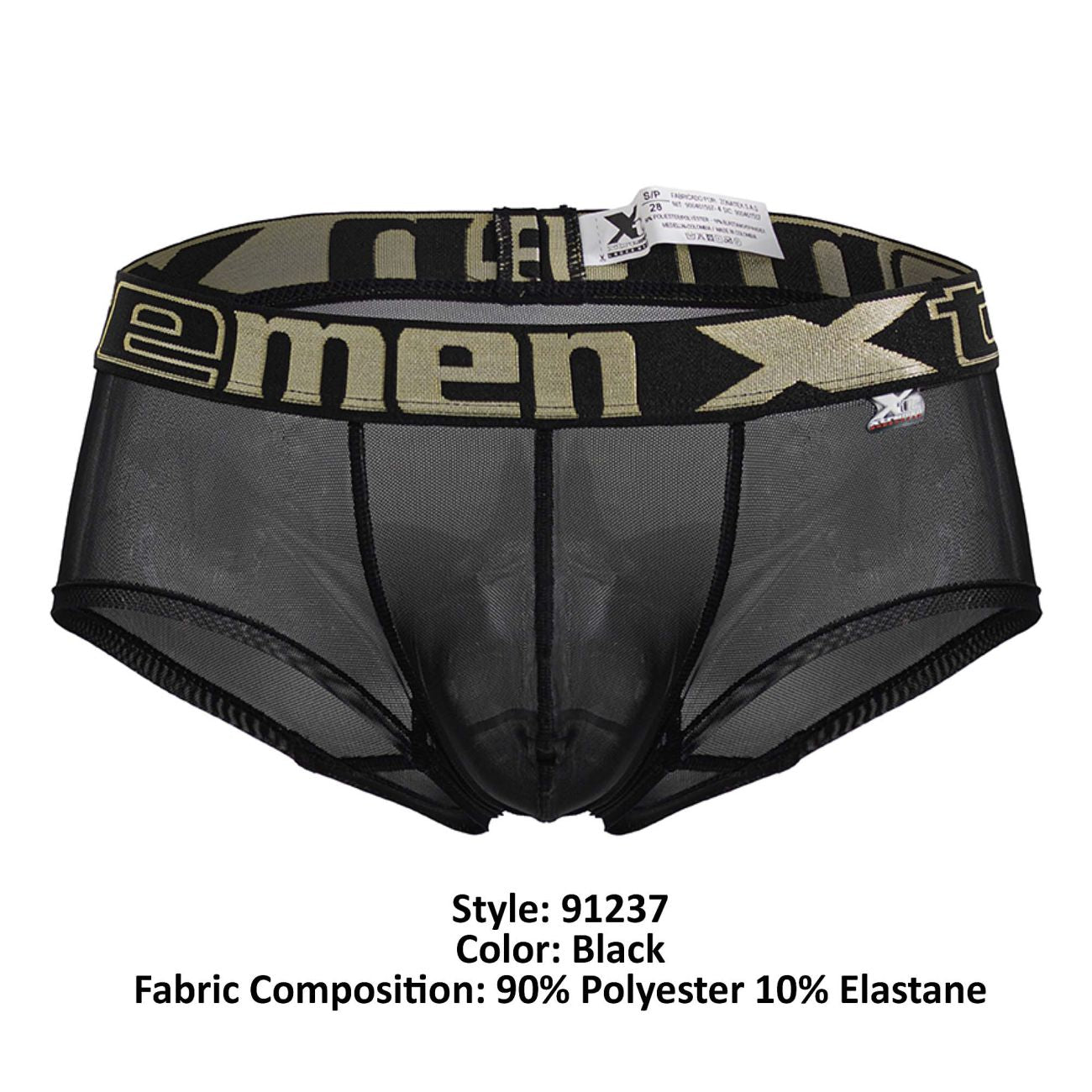 Xtremen Men's Underwear 91237 Microfiber Trunks Color Black