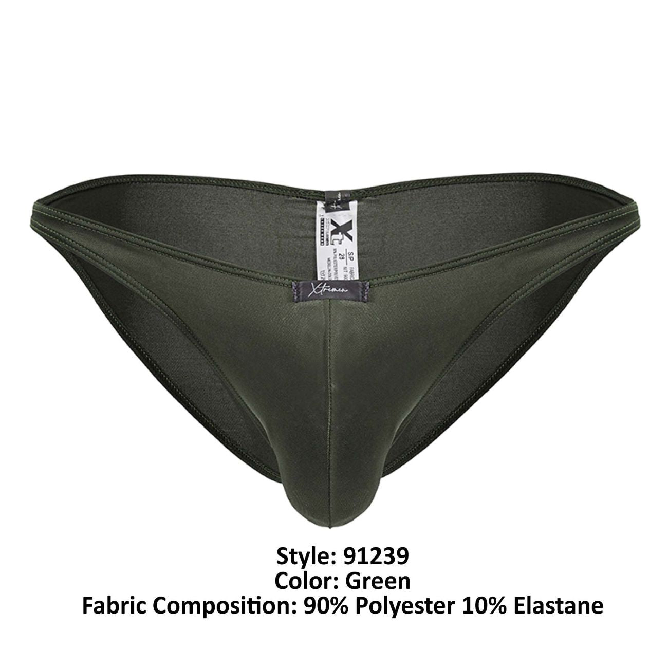Xtremen Men's Underwear 91239 Microfiber Bikini Color Green