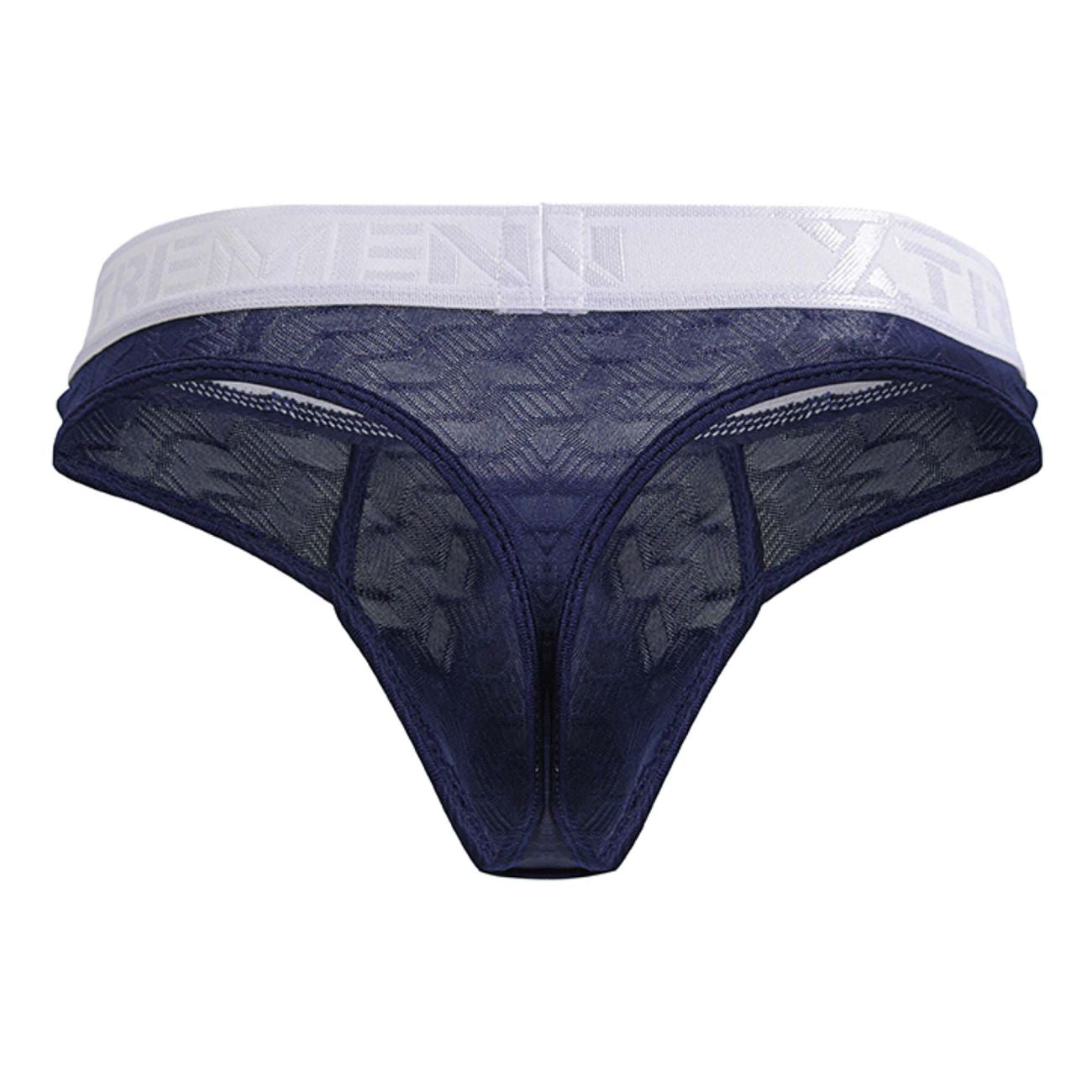 Xtremen Men's Underwear 91241 Microfiber Thongs Color Dark Blue
