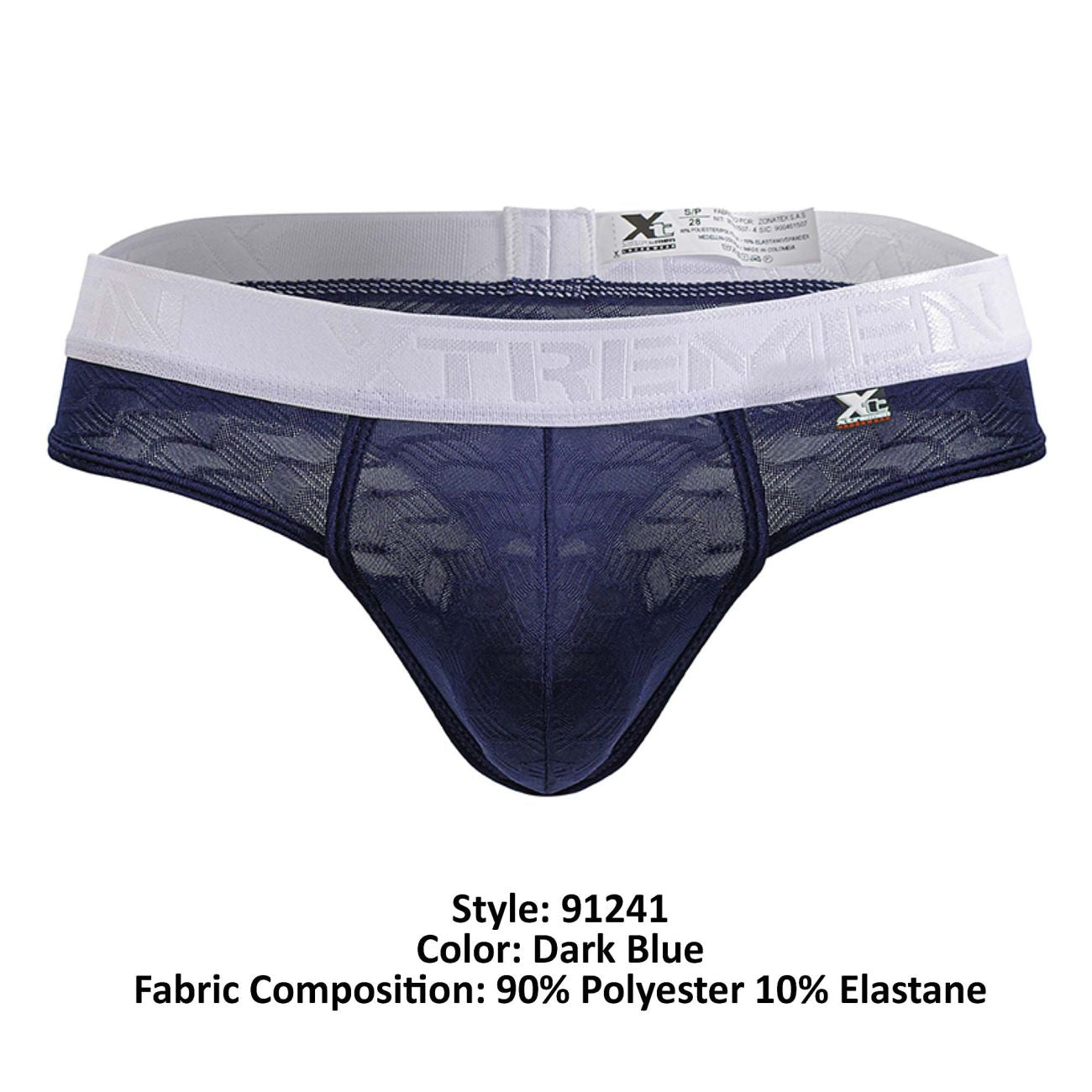 Xtremen Men's Underwear 91241 Microfiber Thongs Color Dark Blue