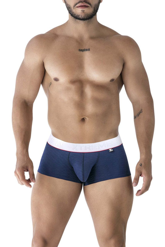 Xtremen Men's Underwear 91243 Microfiber Trunks Color Dark Blue