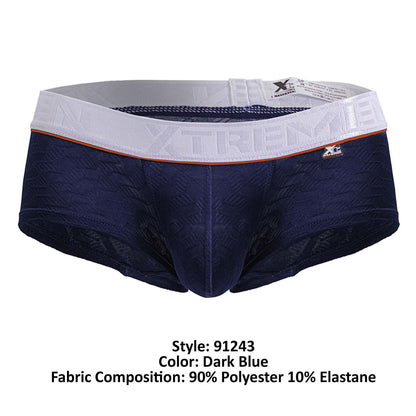 Xtremen Men's Underwear 91243 Microfiber Trunks Color Dark Blue