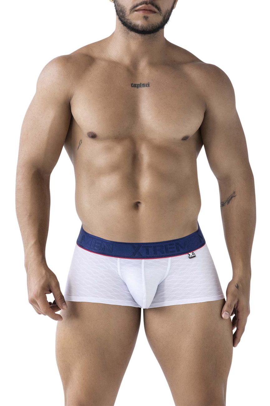 Xtremen Men's Underwear 91243 Microfiber Trunks Color White