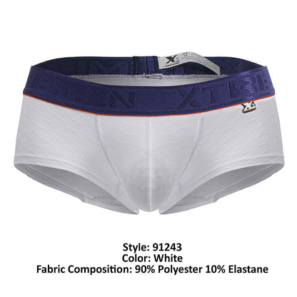 Xtremen Men's Underwear 91243 Microfiber Trunks Color White