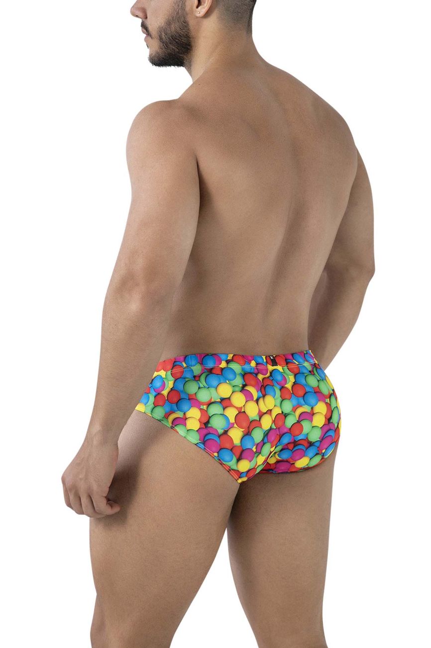 Xtremen Men's Underwear 91248 Printed Briefs Color Bubbles