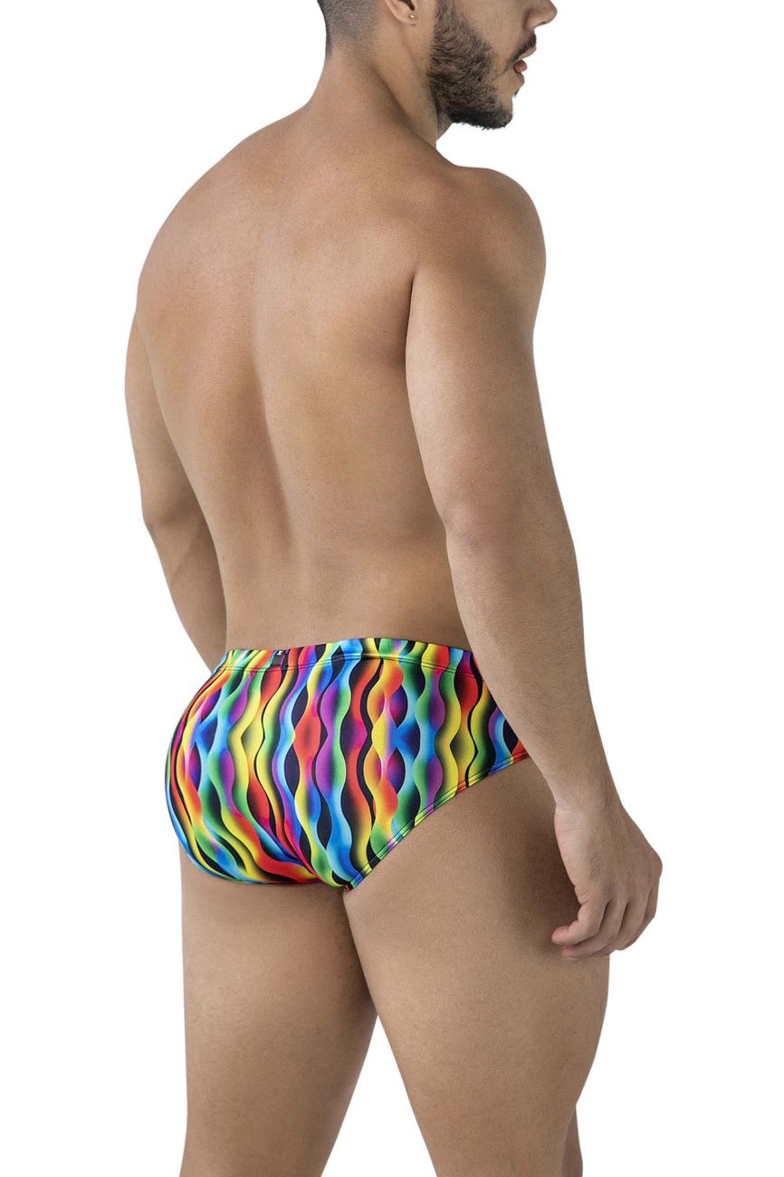 Xtremen Men's Underwear 91248 Printed Briefs Color Waves