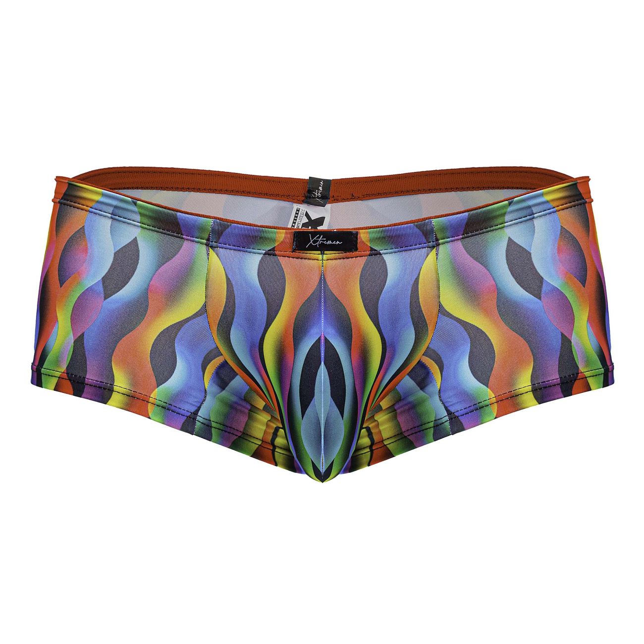 Xtremen Men's Underwear 91249 Printed Trunks Color Waves