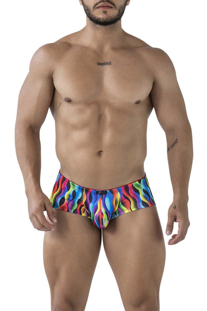 Xtremen Men's Underwear 91249 Printed Trunks Color Waves