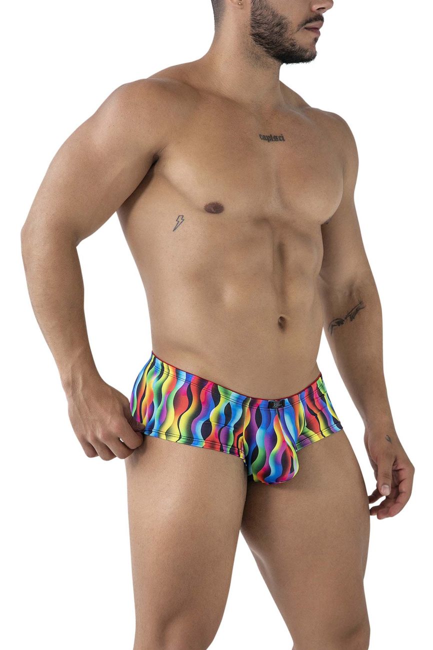 Xtremen Men's Underwear 91249 Printed Trunks Color Waves