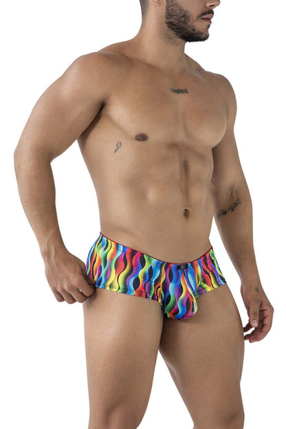 Xtremen Men's Underwear 91249 Printed Trunks Color Waves