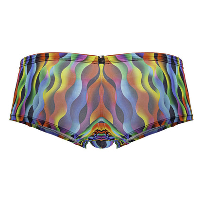 Xtremen Men's Underwear 91249 Printed Trunks Color Waves