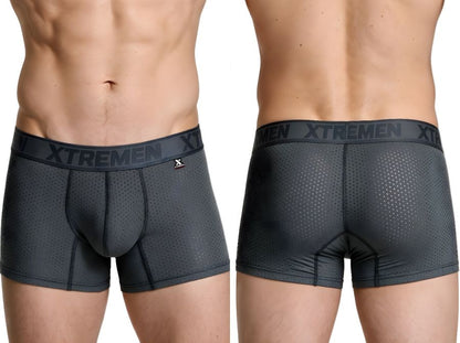 Xtremen 91251 Microfiber Mesh Boxer Briefs Color Gray