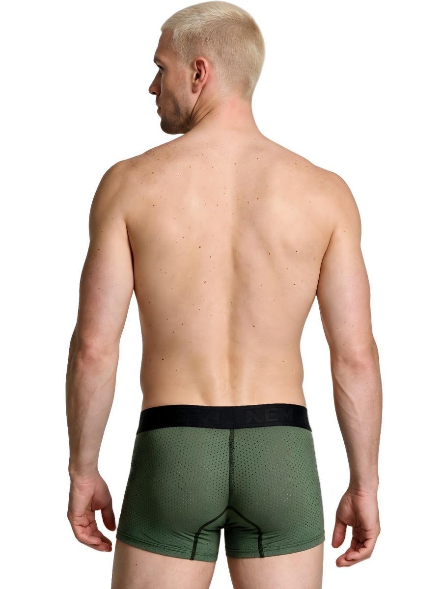 Xtremen 91251 Microfiber Mesh Boxer Briefs Color Military Green