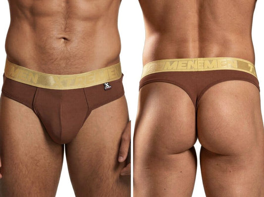 Xtremen Men's Underwear 91253 Microfiber Thongs Sleek and Supportive Color Chocolate