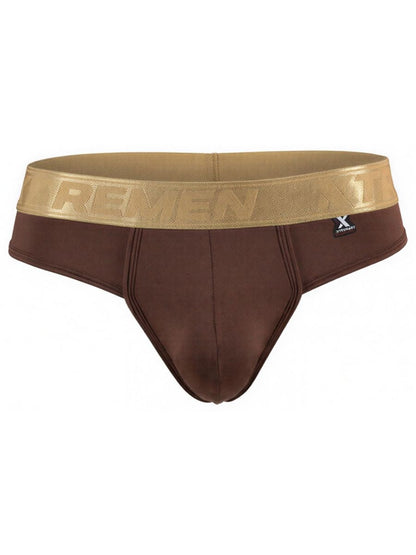 Xtremen Men's Underwear 91253 Microfiber Thongs Sleek and Supportive Color Chocolate
