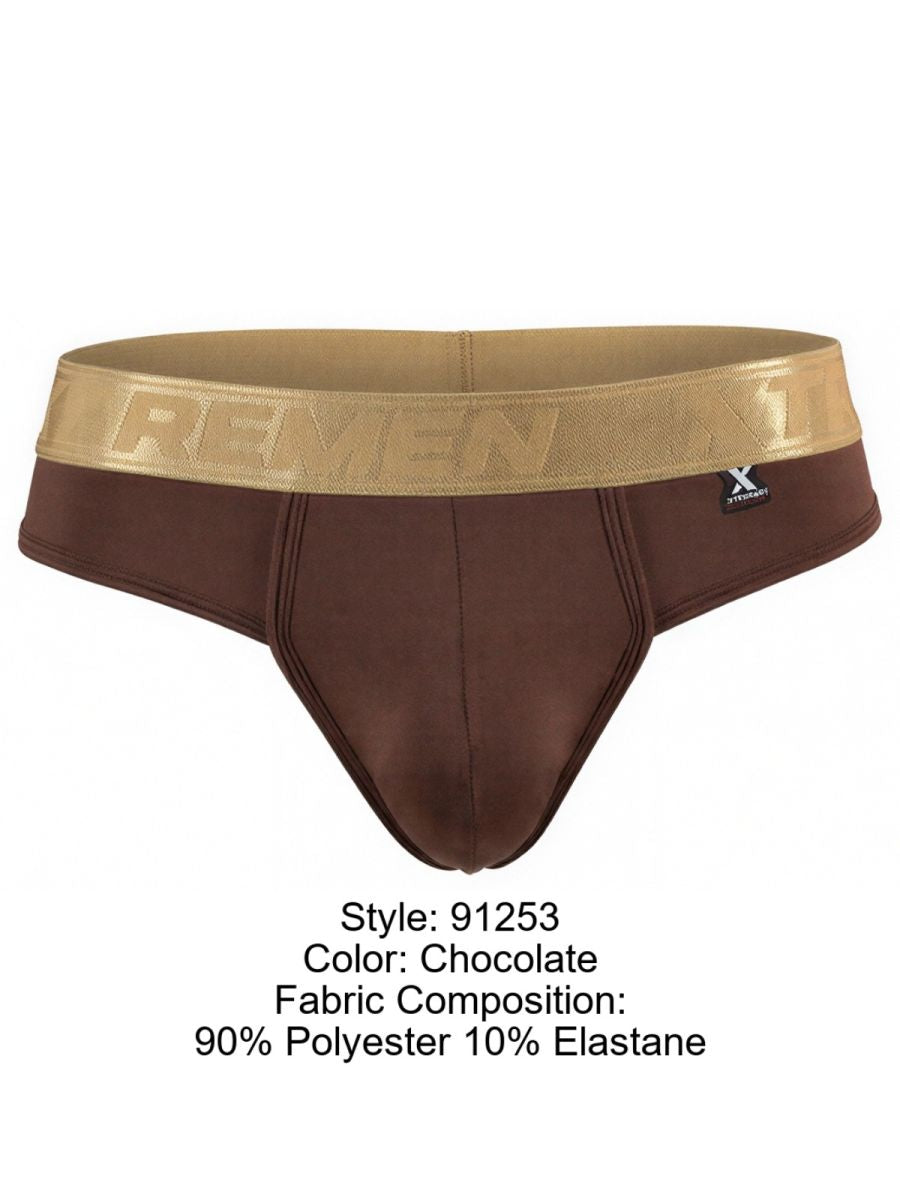 Xtremen Men's Underwear 91253 Microfiber Thongs Sleek and Supportive Color Chocolate