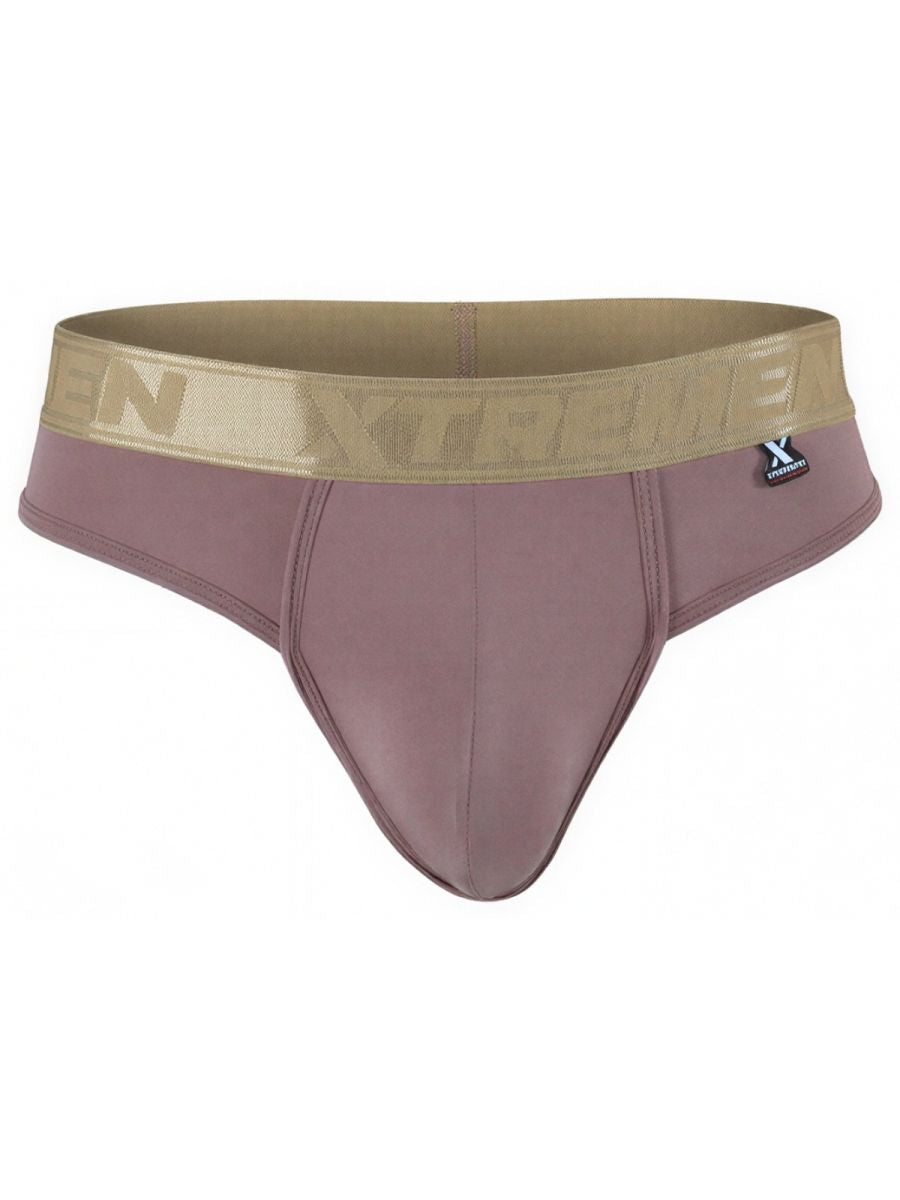 Xtremen Men's Underwear 91253 Microfiber Thongs Sleek and Supportive Color Khaki