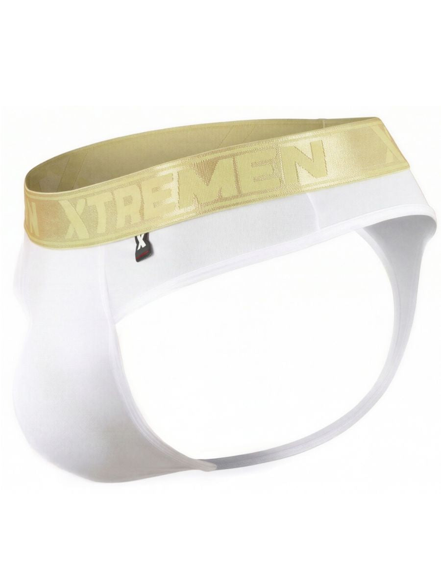 Xtremen Men's Underwear 91253 Microfiber Thongs Sleek and Supportive Color White