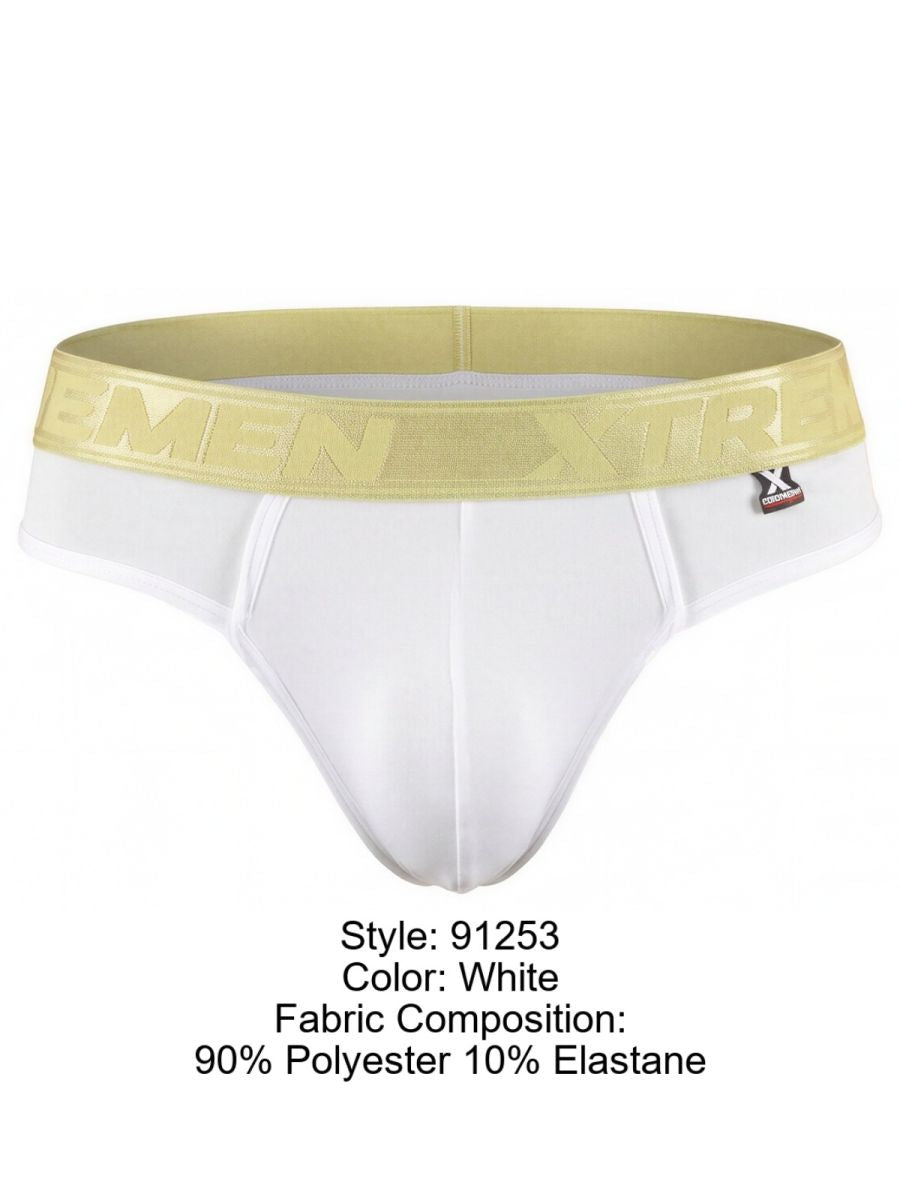 Xtremen Men's Underwear 91253 Microfiber Thongs Sleek and Supportive Color White