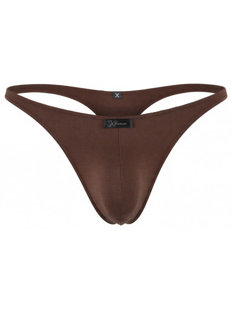 Xtremen Men's Underwear 91254 Sleek Microfiber Thongs Color Chocolate