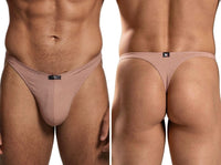 Sleek Microfiber Khaki Thong - view 1
