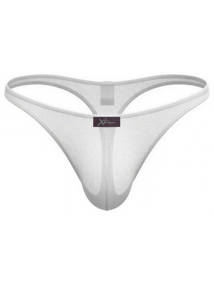Xtremen Men's Underwear 91254 Sleek Microfiber Thongs Color White