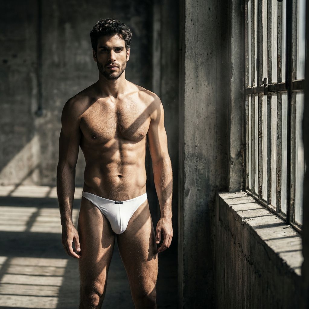 Xtremen Men's Underwear 91254 Sleek Microfiber Thongs Color White