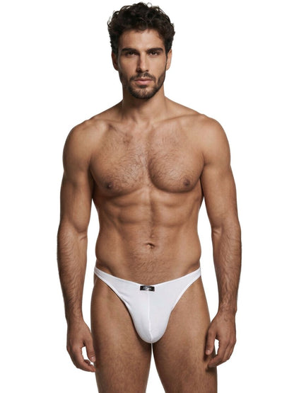 Xtremen Men's Underwear 91254 Sleek Microfiber Thongs Color White