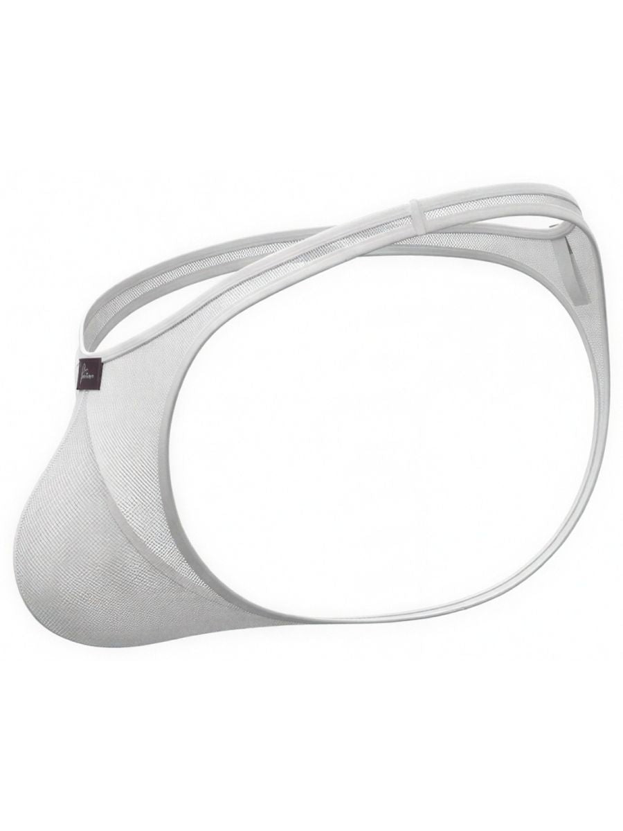 Xtremen Men's Underwear 91254 Sleek Microfiber Thongs Color White