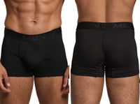 Sleek Microfiber Black Polyester Boxer Brief - view 1