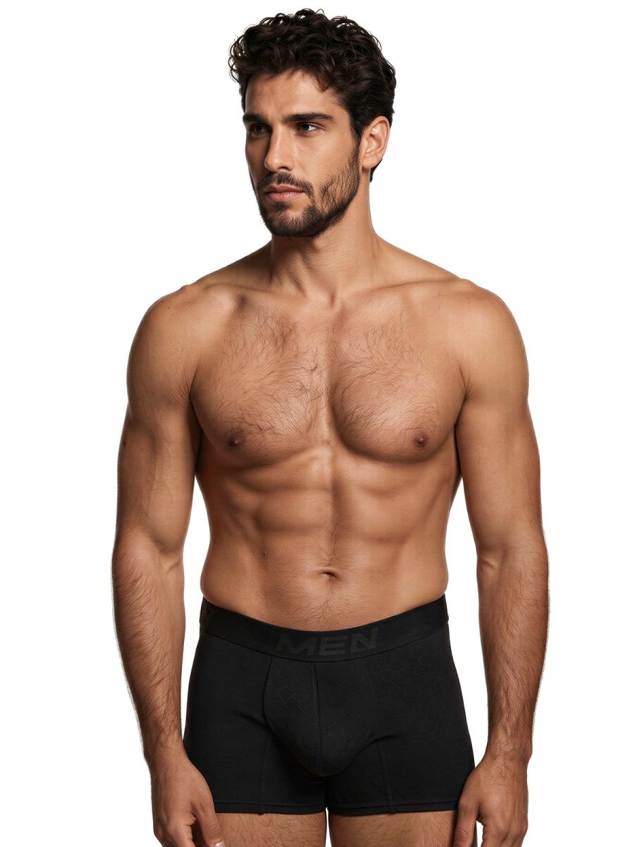 Xtremen 91256 Men's Underwear Sleek Microfiber Boxer Briefs Color Black