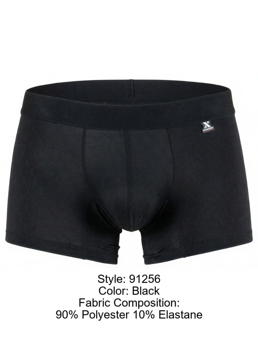 Xtremen 91256 Men's Underwear Sleek Microfiber Boxer Briefs Color Black