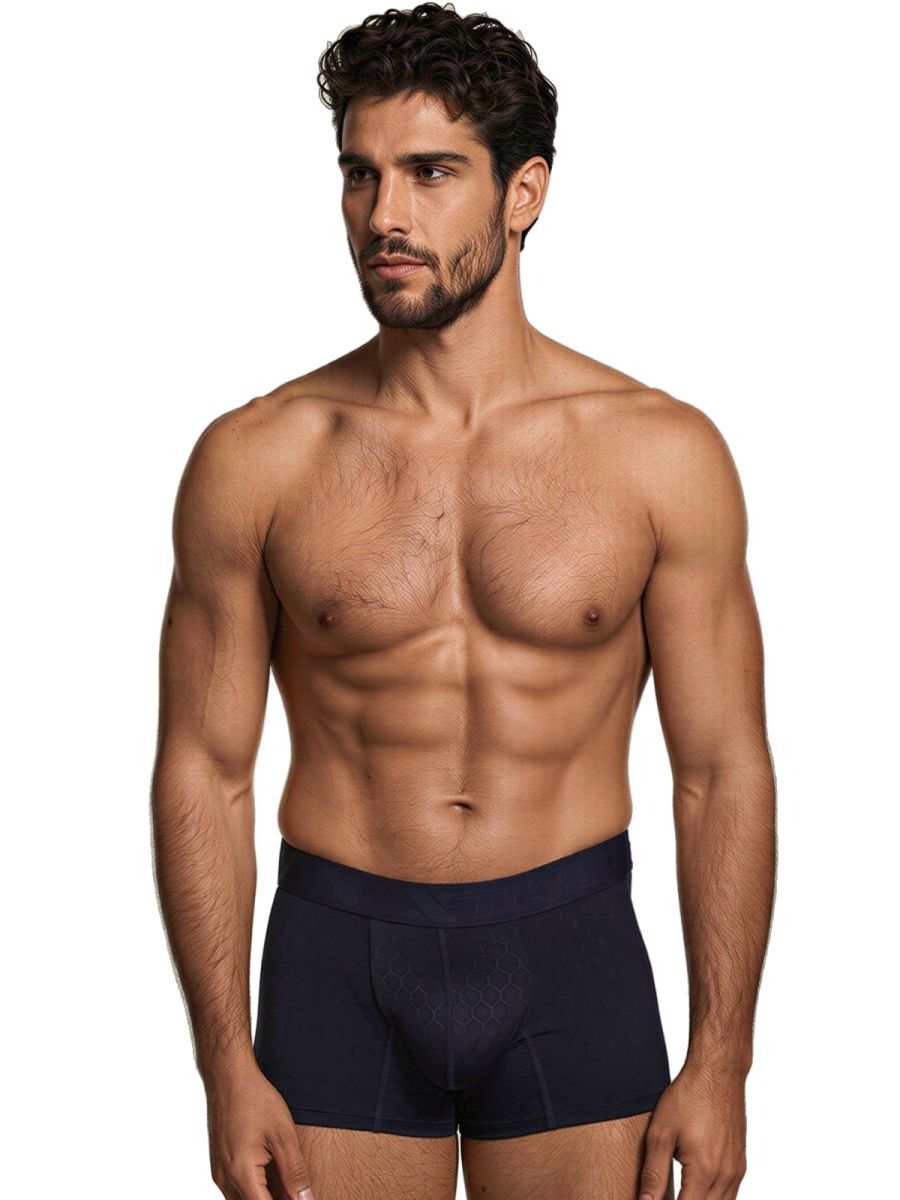 Xtremen 91256 Men's Underwear Sleek Microfiber Boxer Briefs Color Dark Blue