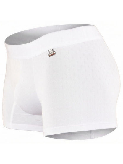 Xtremen 91256 Men's Underwear Sleek Microfiber Boxer Briefs Color White