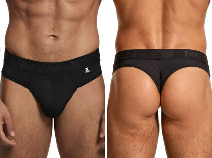 Xtremen Men's Underwear 91257 Sleek Microfiber Comfort Thongs Color Black