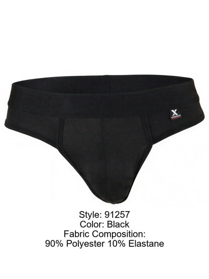 Xtremen Men's Underwear 91257 Sleek Microfiber Comfort Thongs Color Black