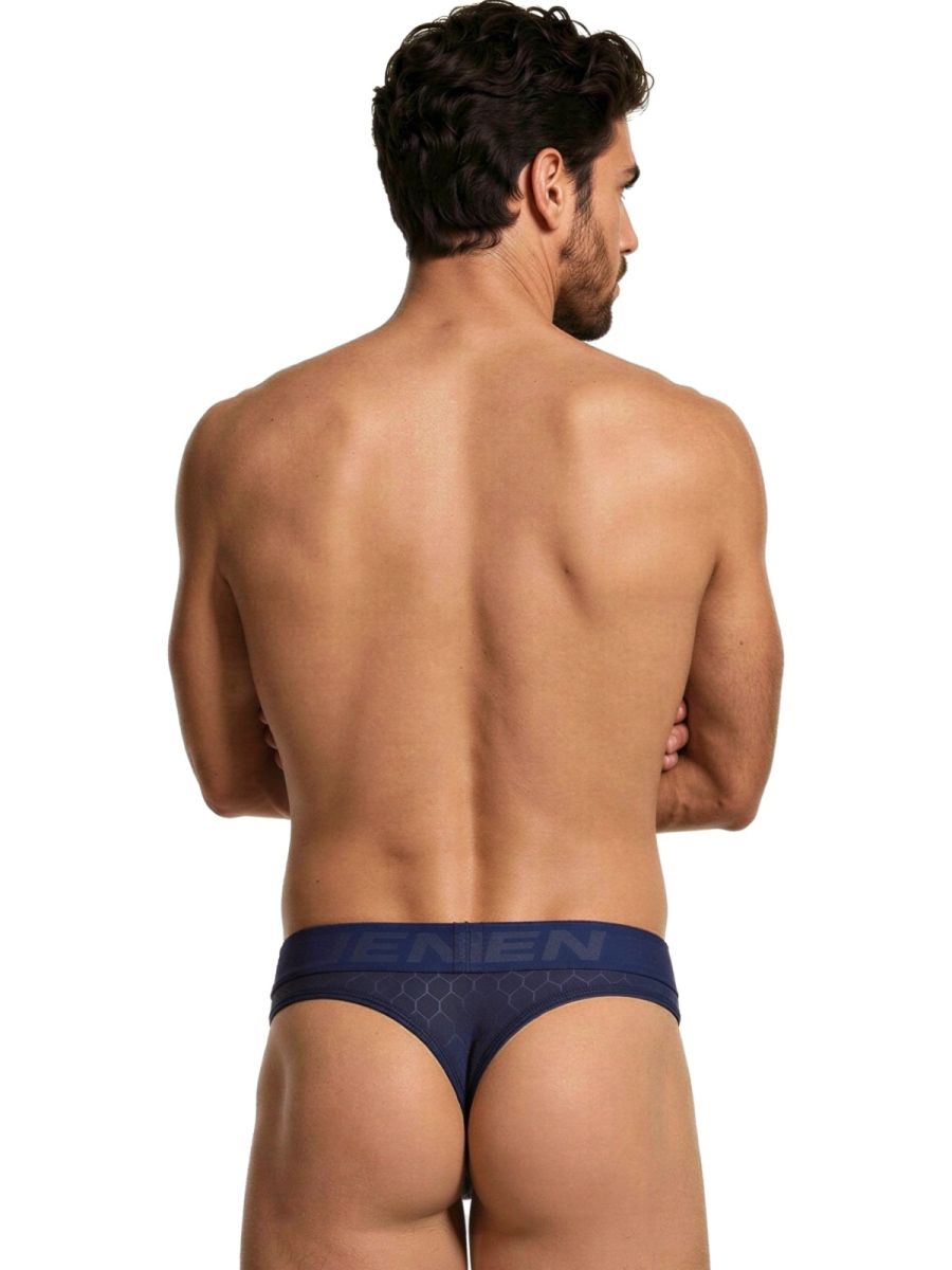 Xtremen Men's Underwear 91257 Sleek Microfiber Comfort Thongs Color Dark Blue