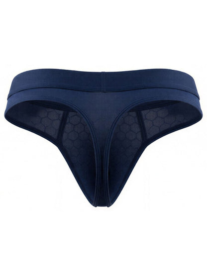 Xtremen Men's Underwear 91257 Sleek Microfiber Comfort Thongs Color Dark Blue