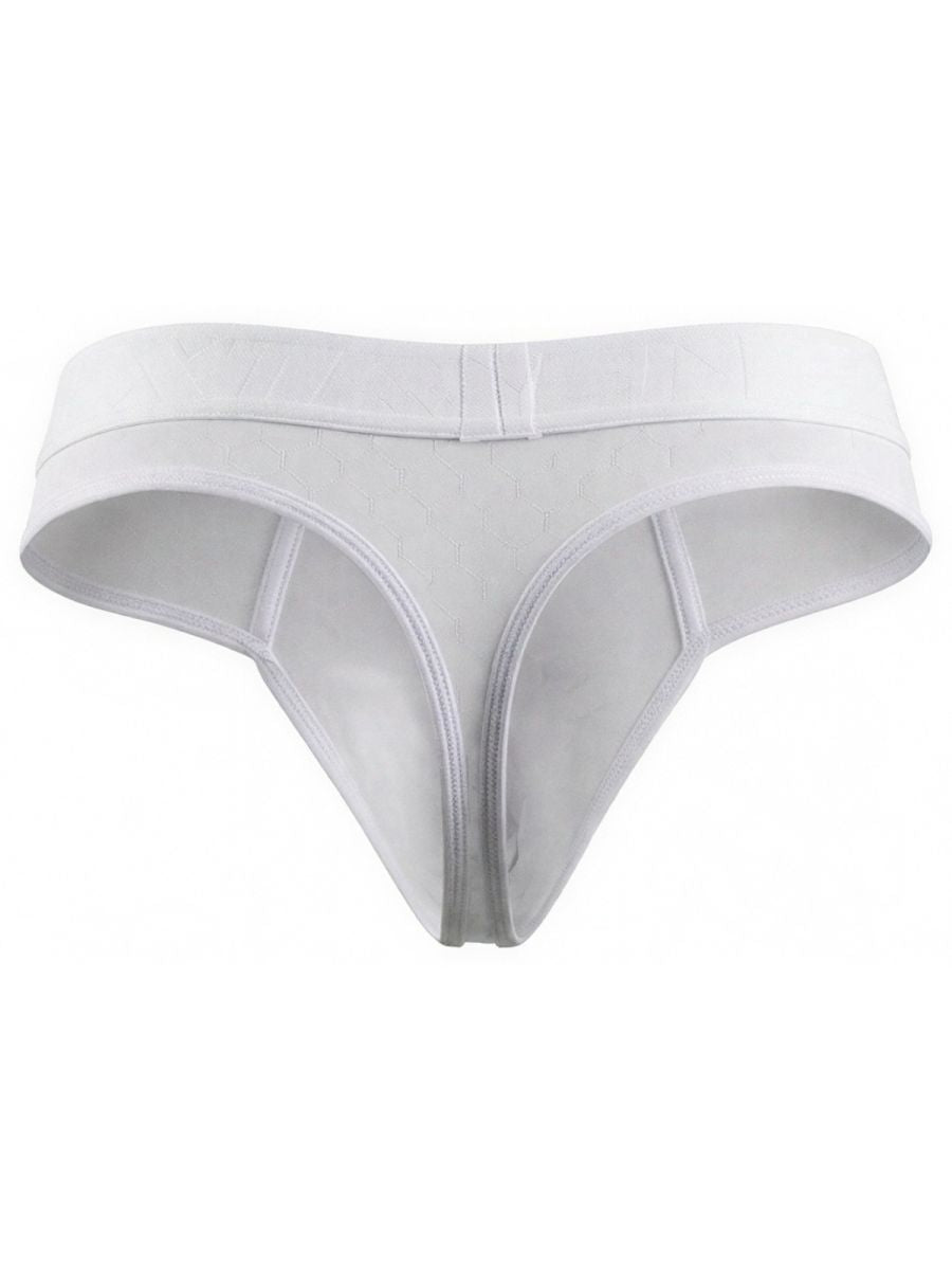Xtremen Men's Underwear 91257 Sleek Microfiber Comfort Thongs Color White