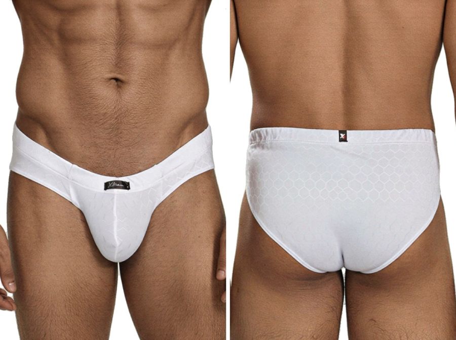 Xtremen 91258 Men's Underwear Sleek Microfiber Briefs Color White