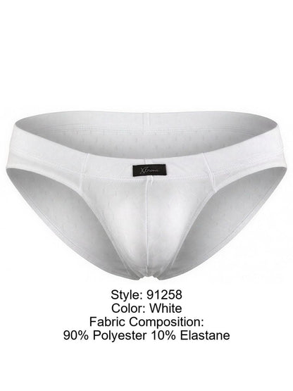 Xtremen 91258 Men's Underwear Sleek Microfiber Briefs Color White