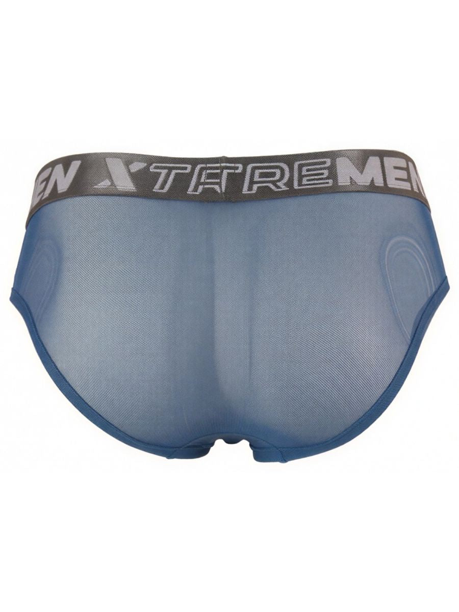 Xtremen Sleek Microfiber Mesh Briefs - Blue