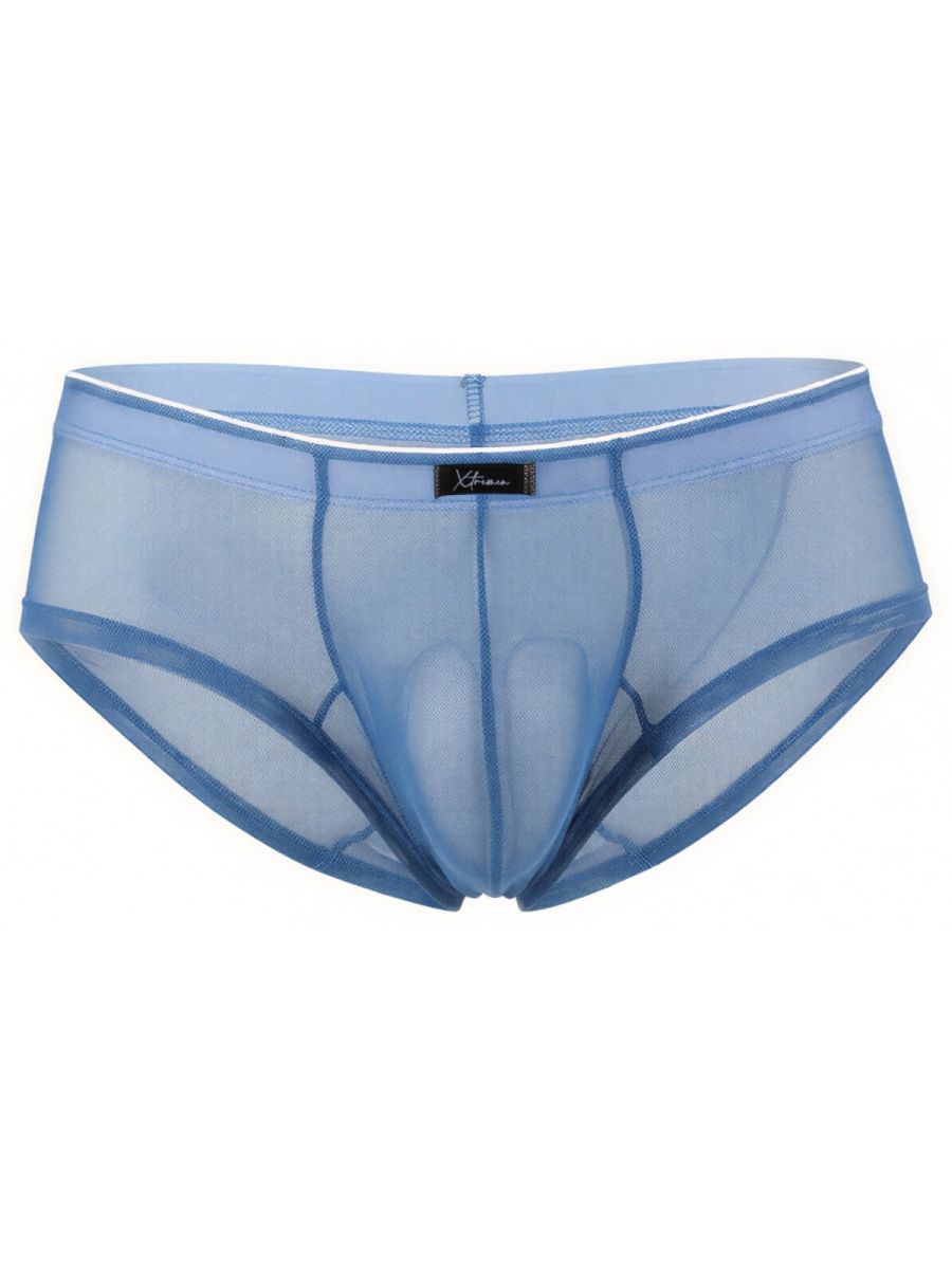 Xtremen 91263 Men's Underwear Microfiber Mesh Briefs Color Blue