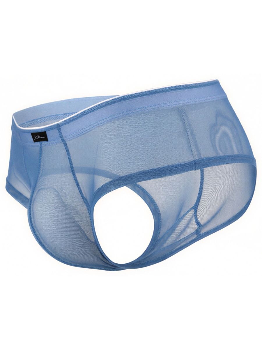 Xtremen 91263 Men's Underwear Microfiber Mesh Briefs Color Blue