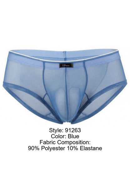 Xtremen 91263 Men's Underwear Microfiber Mesh Briefs Color Blue