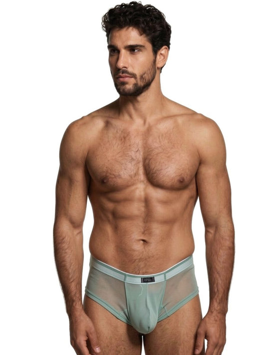 Xtremen 91263 Men's Underwear Microfiber Mesh Briefs Color Green