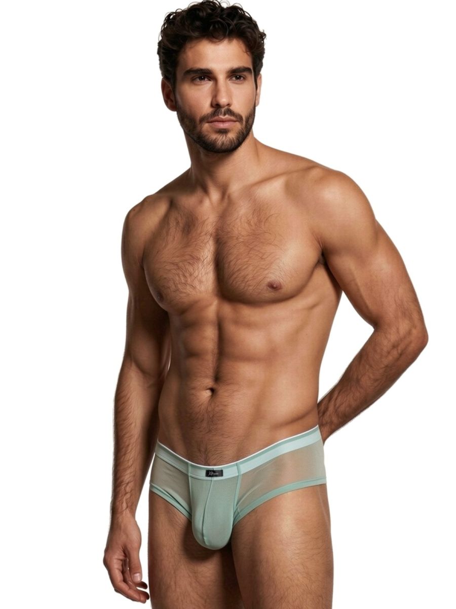 Xtremen 91263 Men's Underwear Microfiber Mesh Briefs Color Green