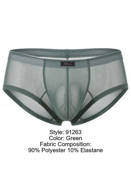 Xtremen 91263 Men's Underwear Microfiber Mesh Briefs Color Green
