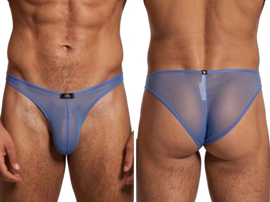Xtremen 91264 Men's Underwear Microfiber Mesh Bikini Color Blue