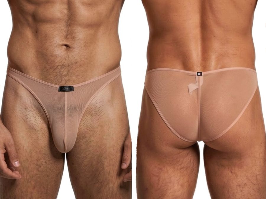 Xtremen 91264 Men's Underwear Microfiber Mesh Bikini Color Brown